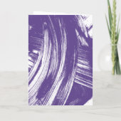 紫色 | アブストラクト ブラシストローク フォト 卒業 サンキューカード (裏面)