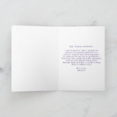 紫色 | アブストラクト ブラシストローク フォト 卒業 サンキューカード (内部)