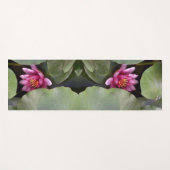 紫色、ピンクのはすの花 ヨガマット (正面(横))