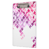 紫色、ピンク及び白く幾何学的なパターン クリップボード (左)