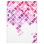 紫色、ピンク及び白く幾何学的なパターン クリップボード (裏面)