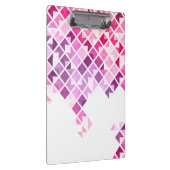 紫色、ピンク及び白く幾何学的なパターン クリップボード (右)