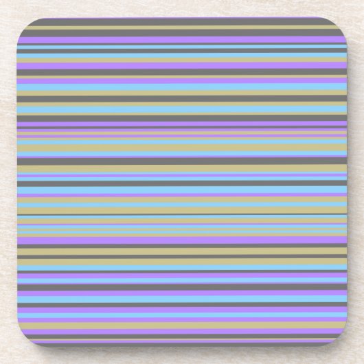 紫色、ベージュ、灰色およびブルーライン コースター (正面)