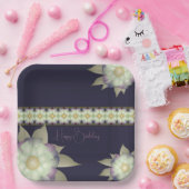 紫色（マウブ付き）、ティール（緑がかった色） ペーパープレート (パーティー)