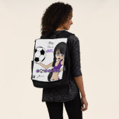 紫色、女の子のサッカーのような演劇 バックパック (着用)