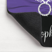 紫色、白く、および黒いダマスク織のマウスパッド マウスパッド (コーナー)