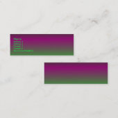 紫色-緑のプロフィールカード スキニー名刺 (正面/裏面)