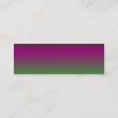 紫色-緑のプロフィールカード スキニー名刺 (裏面)