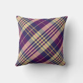 紫色、金黄色和蓝色格子图案 クッション (裏面)
