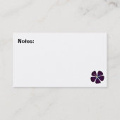 紫色/青のハイビスカスの花のお母さんの接触カード コーリングカード (裏面)