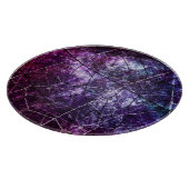 紫色、青、および赤いパチパチ鳴る音のグランジな質 カッティングボード (角)