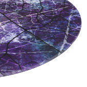 紫色、青、および赤いパチパチ鳴る音のグランジな質 カッティングボード (角)