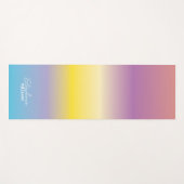 紫色 – 黄色勾配ヨガマット名前をカスタムする ヨガマット (正面(横))