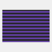 紫色/黒色パターンのラッピング紙シートセット ラッピングペーパーシート (正面)