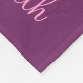 、紫色、Lavendarの総括的な一流のコラージュピンク フリースブランケット (角)