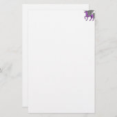 紫色Alicorn/Pegacorn/Wingedのユニコーン 便箋 (正面/裏面)