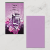 ♫紫色Micおよびピンクの星の♫ 名刺 (正面/裏面)