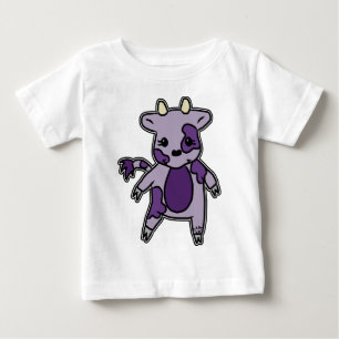 紫色Moo ベビーTシャツ