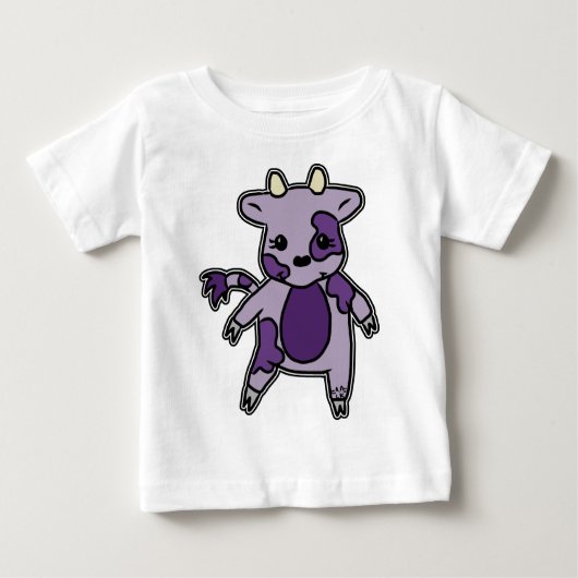 紫色Moo ベビーTシャツ (正面)