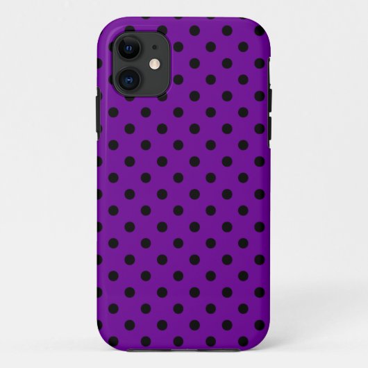 紫色nの黒い点のiPhone 5の穹窖 Case-Mate iPhoneケース (裏面)