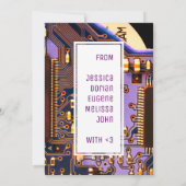 紫色PCB基板、電子部品プリント回路 サンキューカード (裏面)