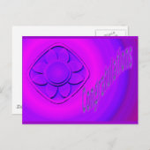 紫花おめでとう ポストカード (正面/裏面)