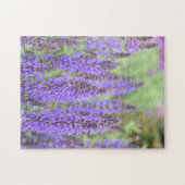紫花かわいらし園自然写真 ジグソーパズル (横)