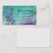 紫花と音符 名刺 (正面/裏面)