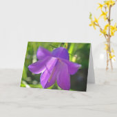 紫花のグリーティングマップ カード (黄色い花)