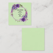 紫花の結婚リングや輪の結婚囲いカード エンクロージャーカード (正面/裏面)