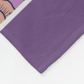 紫花の花柄の名の大花 フリースブランケット (角)