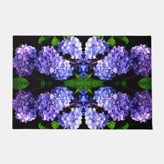 紫花びら ドアマット (正面)