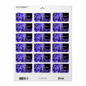 紫花びら ラベル (フルシート)