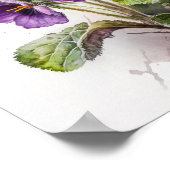 紫花アートプリントポスター ポスター (角)