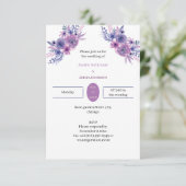 紫花エレガントカスタムウェディング 招待状 (スタンド正面)