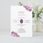 紫花エレガントカスタムウェディング 招待状 (スタンド正面)