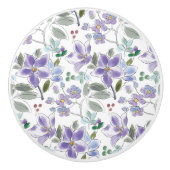 紫花エレガント模様引き出し セラミックノブ (正面)