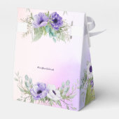 紫花クジャク結婚式の引き出物贈り物 フェイバーボックス (裏面サイド)