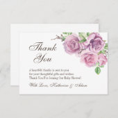 紫花サンキューカード、お願い サンキューカード (正面/裏面)