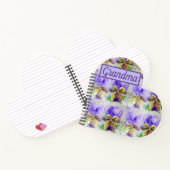 紫花ビオかわいらしラス水彩おばあちゃん ノートブック (内部)
