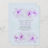 紫花ビーチブライダルシャワー 招待状 (正面/裏面)