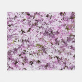 紫花夏の花の鮮度背景 フリースブランケット (正面(横))