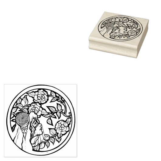 紫花女神 ラバースタンプ (押印)