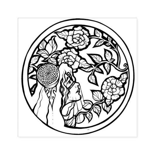 紫花女神 ラバースタンプ (インプリント)