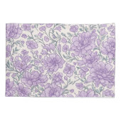 紫花文植物花 枕カバー (裏面)