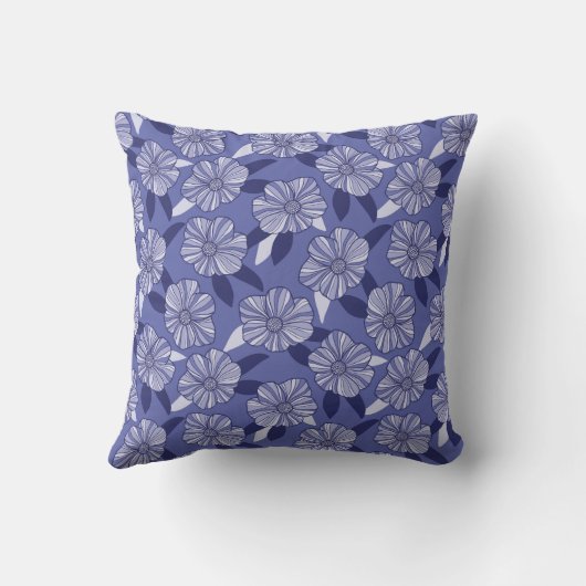 紫花文模様 クッション (裏面)