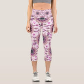 紫花柄 カプリレギンス (正面)