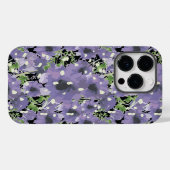 紫花柄 Case-Mate iPhoneケース (裏面 (横))