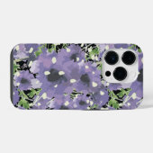 紫花柄 iPhoneケース (裏面横)