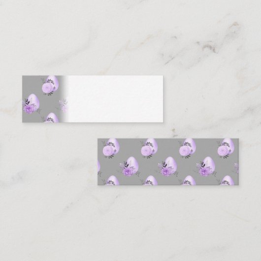 紫花植物カラフルイースターエッグスタイル スキニー名刺 (正面/裏面)